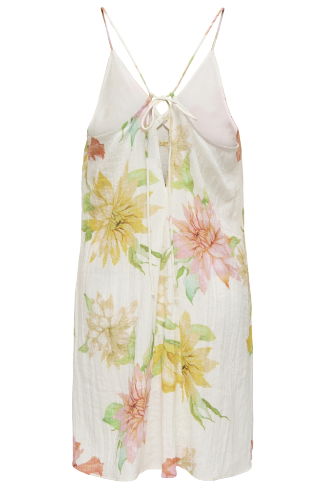 ONLOFELIA SHORT STRAP DRESS OX WVN 15370636 CLOUD DANCER/SUMMER FLORAL